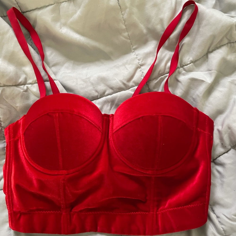 Cupped Suede Top